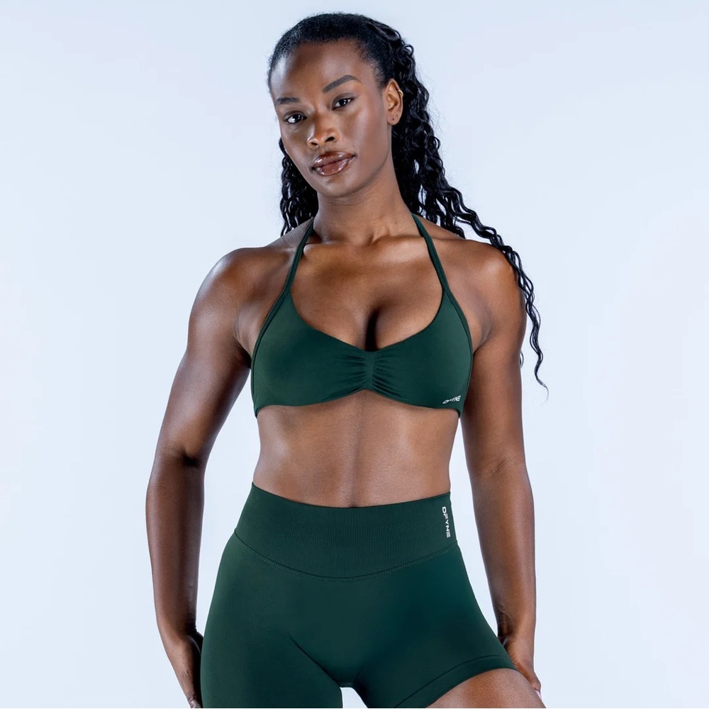 Dfyne impact strappy bra in pine